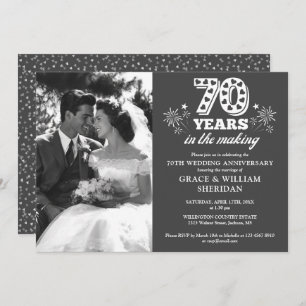 In The Making 70th Wedding Anniversary Photo Invitation