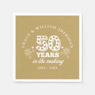 In The Making Gold 50th Wedding Anniversary Napkin