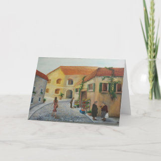 "In the Market" blank greeting card