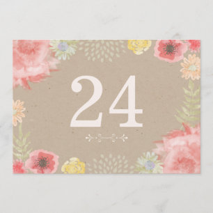 In the Meadow Summer Wedding Table Numbers