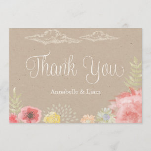 In the Meadow Summer Wedding Thank You Card