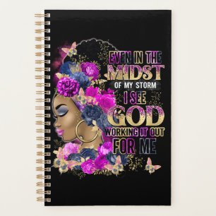 In The Midst Queen Black Melanin Woman Brown Skin Planner