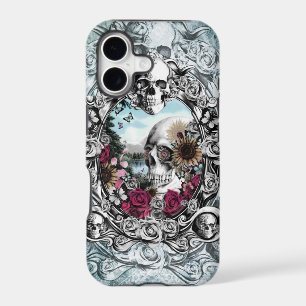 In the mirror landscape skull.