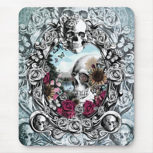 In the mirror landscape skull. mouse pad (Front)