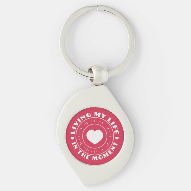 IN THE MOMENT custom key chain (Front)