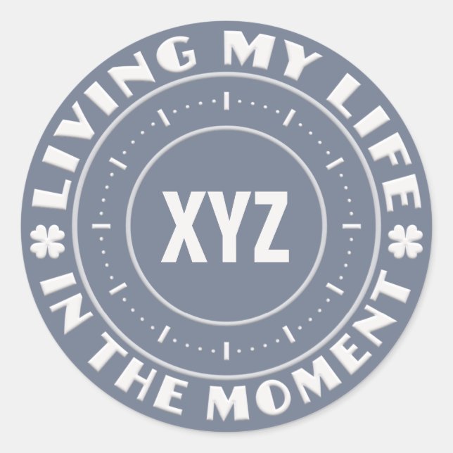 IN THE MOMENT custom stickers (Front)