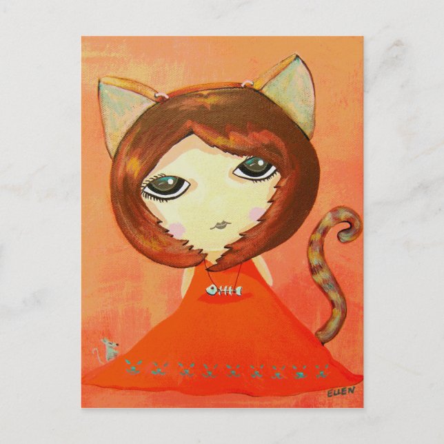 In The Mood For Cat Postcard (Front)