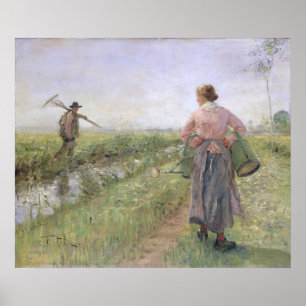 In the Morning, 1889 Poster