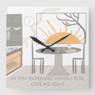 In the morning clock