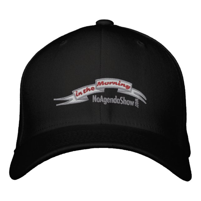 In the Morning - Dark embroidered hat (Front)