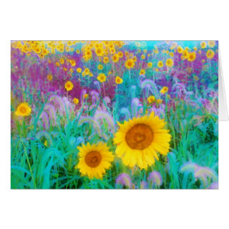 In the morning, Sunflower card