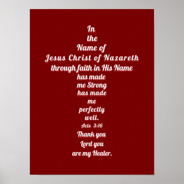 In the Name of Jesus ...Strong... Poster (Front)