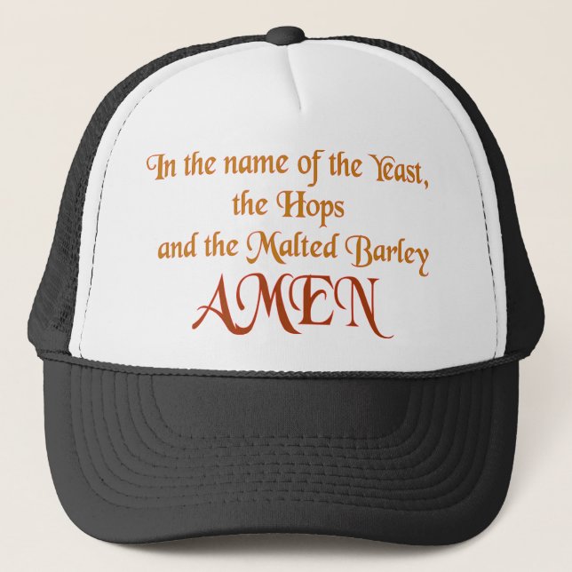 In the name of the yeast trucker hat (Front)