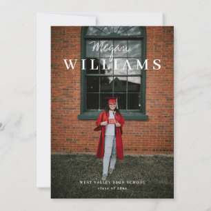In the Name Photo Graduate Announcement Card