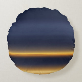 In the Navy Gold AI art  Round Cushion