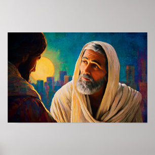 In the Night with Christ: Saint Nicodemus Poster