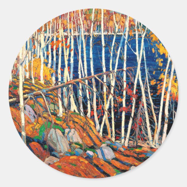 In the Northland, fine art by Tom Thomson, Classic Round Sticker (Front)