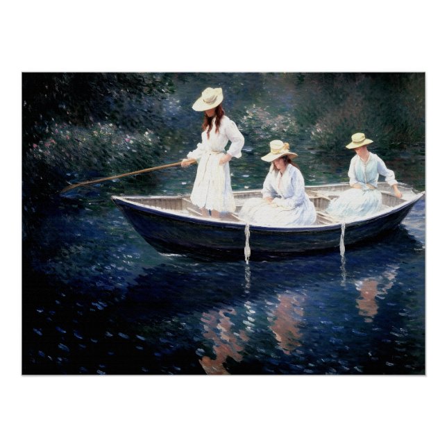 In the Norvégienne Boat at Giverny Poster (Front)