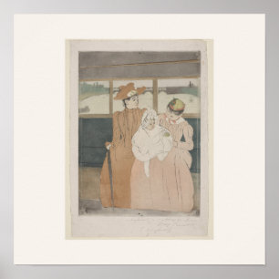 In the Omnibus by Mary Cassatt - Vintage Print