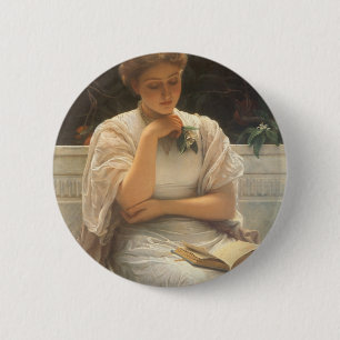 In the Orangery by Charles Edward Perugini 6 Cm Round Badge