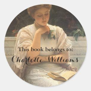 In the Orangery by Perugini Bookplate Classic Round Sticker