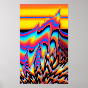 In the Panned Flash of Synthetic Forms - Ken Gauge Poster