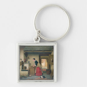 In the Pantry, 1868 (oil on panel) Key Ring
