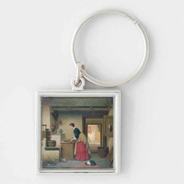 In the Pantry, 1868 (oil on panel) Key Ring (Front)
