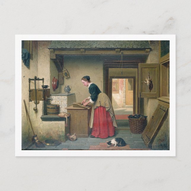 In the Pantry, 1868 (oil on panel) Postcard (Front)