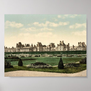 In the park, Fontainebleau Palace, France vintage Poster