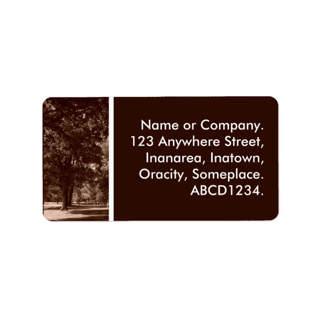 In the Park Label (Front)