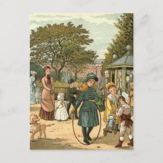In the Park Vintage Illustration Postcard