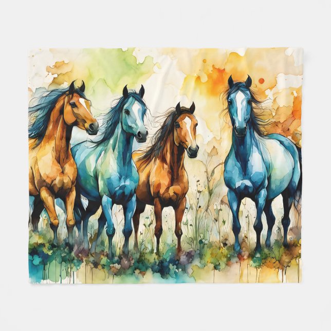 In the Pasture Fleece Blanket (Front (Horizontal))