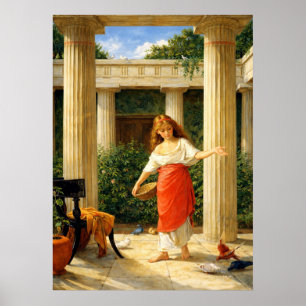 In the Peristyle by John William Waterhouse Poster