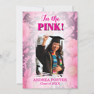 In The Pink Blush Graduation Party Invitation