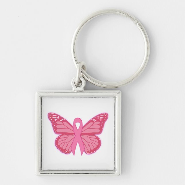 In The Pink Butterfly Key Ring (Front)