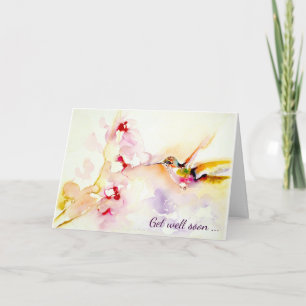 "In the Pink" Hummingbird Get Well Card