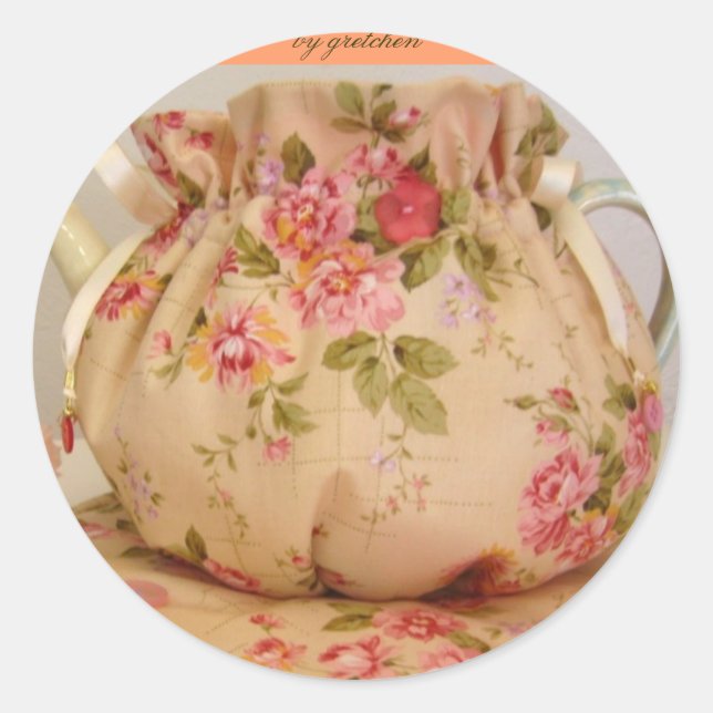 In the Pinks Tea Cosy  2 Stickers (Front)