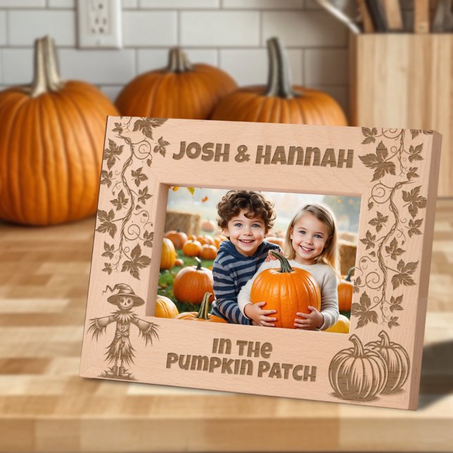 In the Pumpkin Patch, Fall Autumn Custom Name Etched Frames (Creator Uploaded)