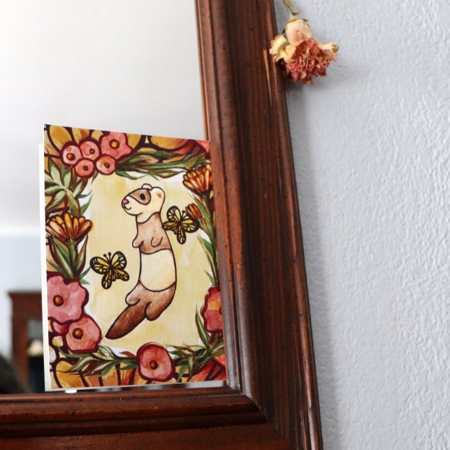 "In the quaint Ferret Garden, a devoted gardener t Postcard (Creator Uploaded)