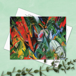 In the Rain Franz Marc Abstract Postcard