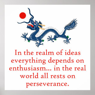 In The Realm Of Ideas - Perseverance Quote Poster