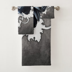 In the shadow of elegance: A black swan. Bath Towel Set