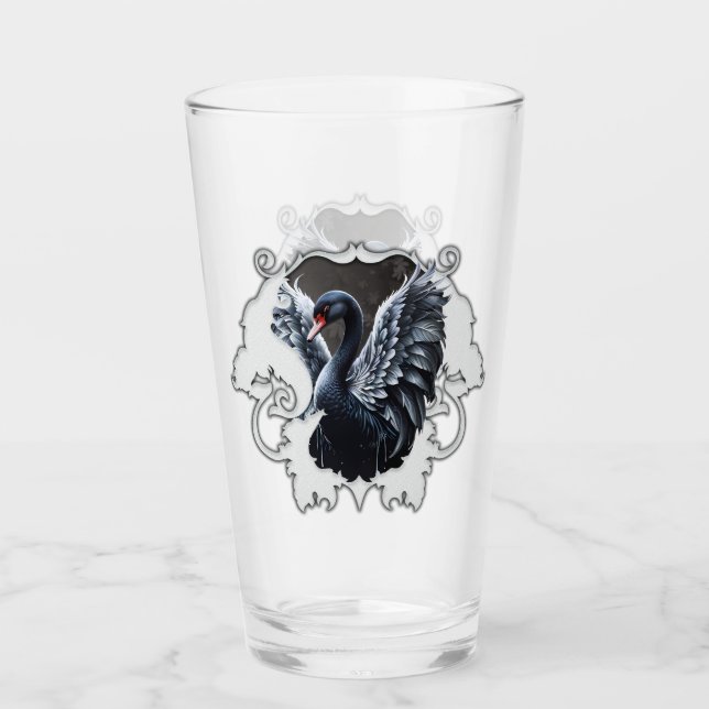 In the shadow of elegance: A black swan. Glass (Front)