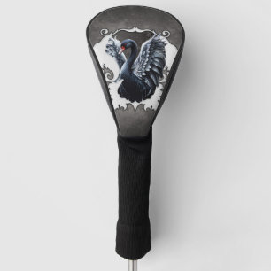In the shadow of elegance: A black swan. Golf Head Cover