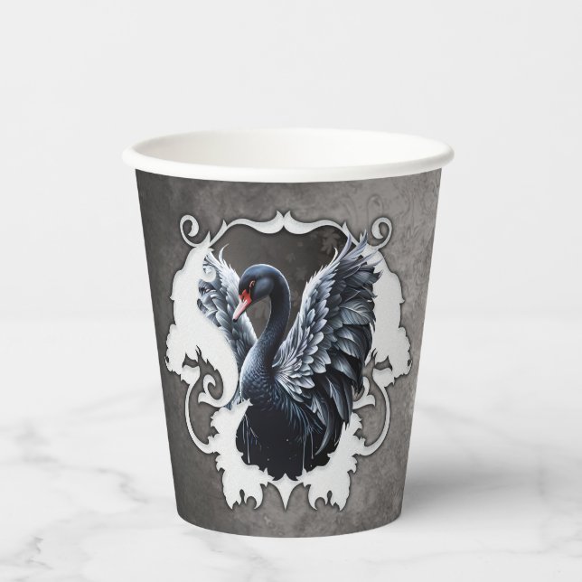 In the shadow of elegance: A black swan. Paper Cups (Front)