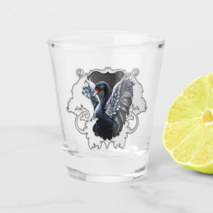 In the shadow of elegance: A black swan. Shot Glass
