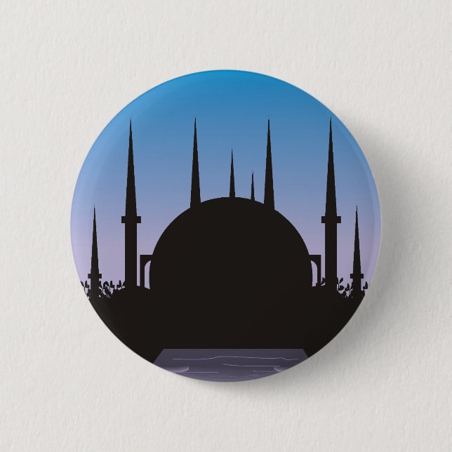 In the Shadow of Mecca 6 Cm Round Badge (Front)