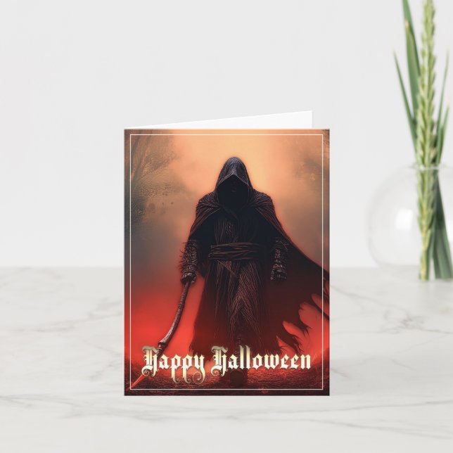 In the shadow of the Grim Reaper - Halloween Card (Front)