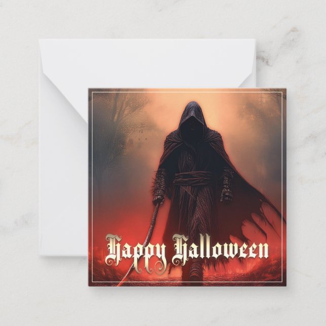 In the shadow of the Grim Reaper - Halloween Card (Front)